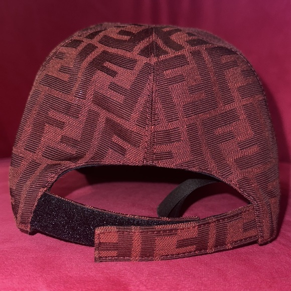 Fendi red zucca baseball cap hat main image 9